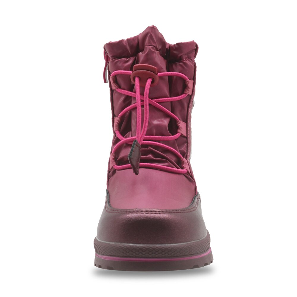 Apakowa Baby Meisjes Snowboots Peuter Kids Winter Dikke Warme Wol Gevoerde Outdoor antislip Sneeuw Schoen met Verstelbare elastische Band