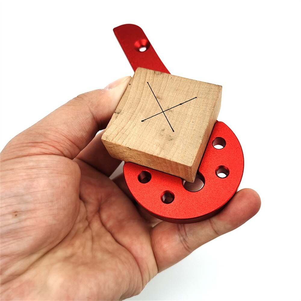 Aluminum Alloy Woodworking Center Scriber Round Bar Square Wood Center Draw Line 45 and 90 Degrees Right Angle Scribing Gauge
