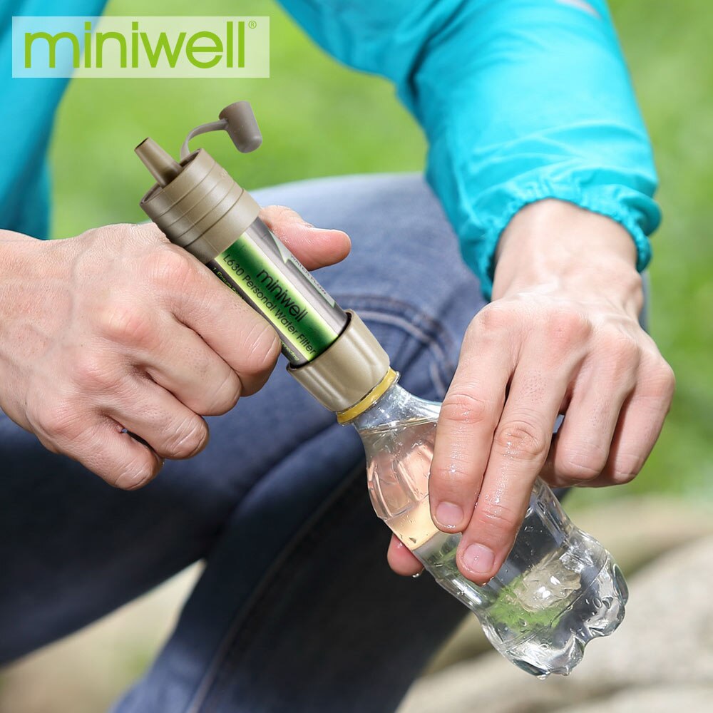 Miniwell-filtro de agua para sobrevivir de acampada al aire libre