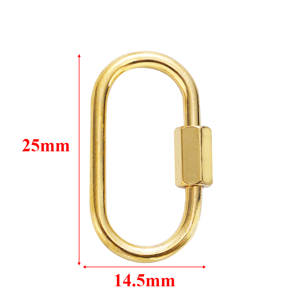 4 stk. rustfri stål guld hjerte stjerne skruelåse store karabinhager til gør-det-selv halskæde armbånd nøglering fremstillingsforsyninger: Grå
