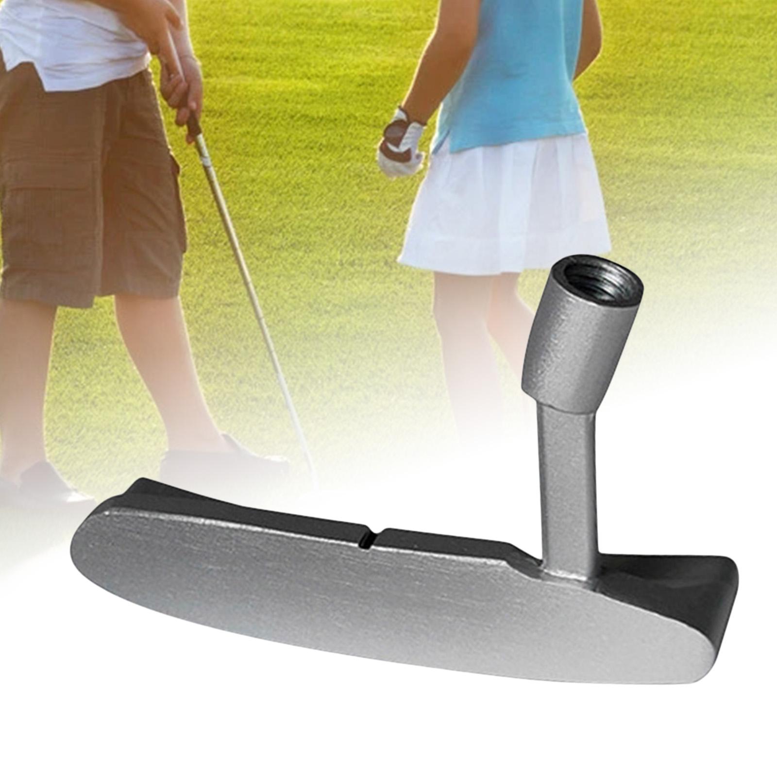 Zinklegering Golf Praktijk Putter Hoofd Golfclubs Onderdelen Zilver Vervanging Enkelzijdige Rechtshandig Voor Unisex Outdoor Kinderen
