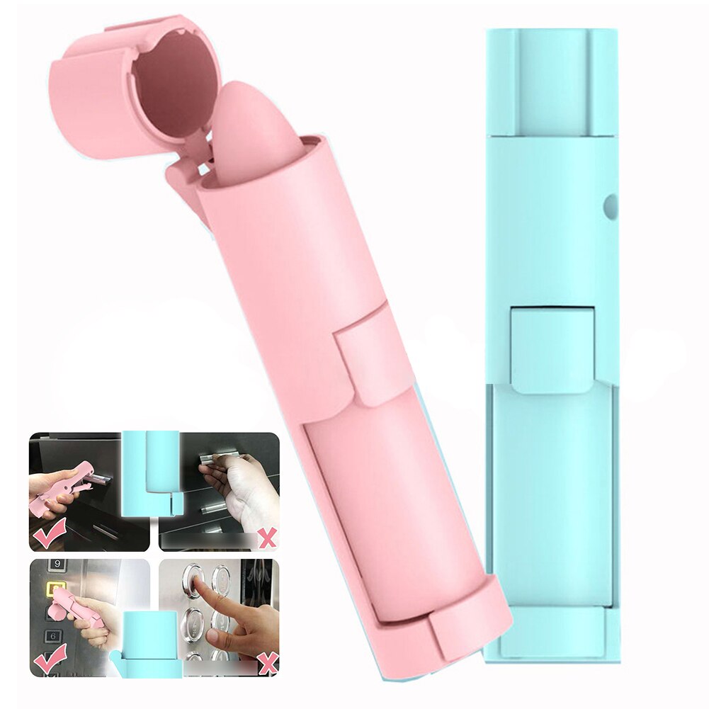 Stick Portable No Touch Self Sterilizing Elevator Button Tool Reusable Disinfection Personal Care Handle Assistant Door Opener