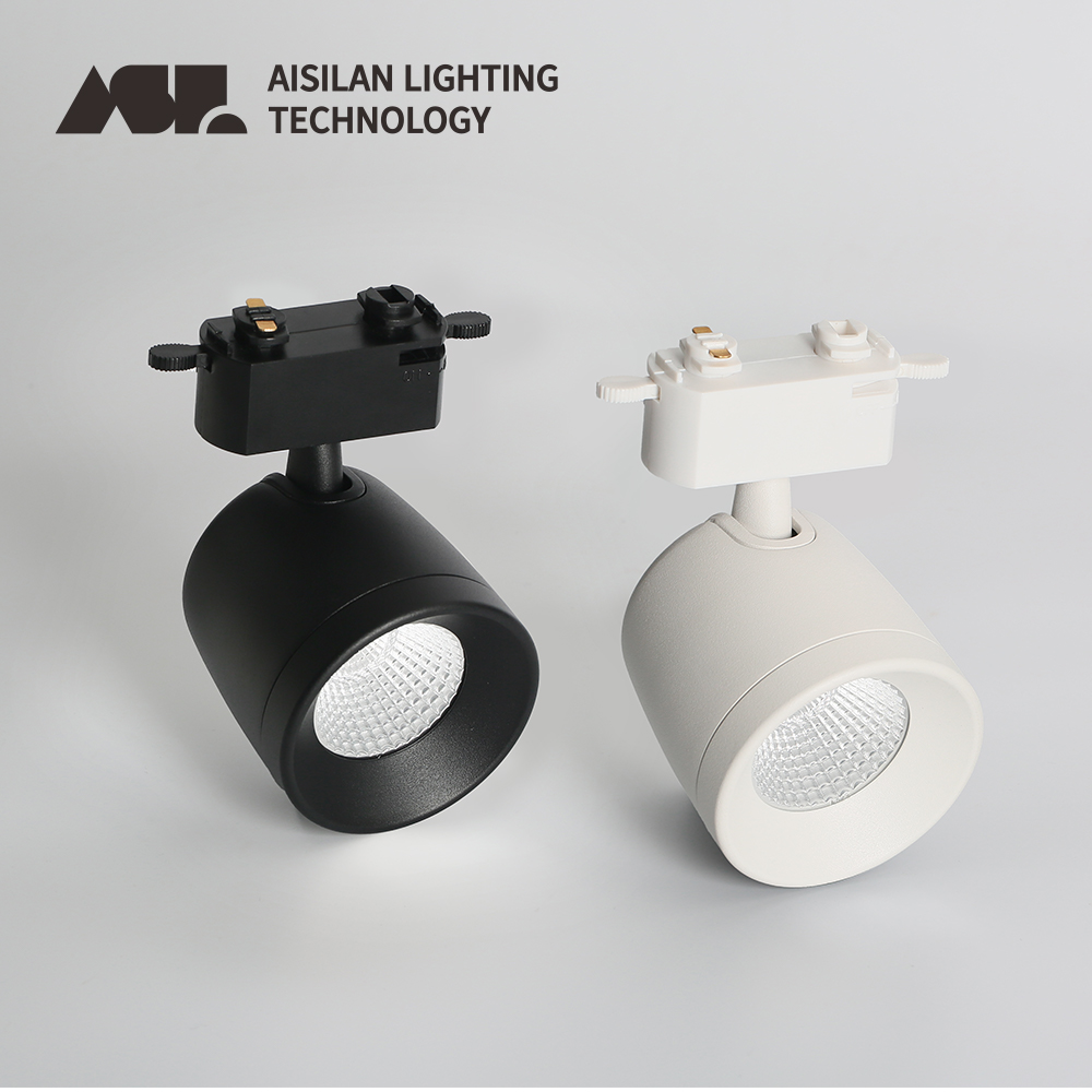 Aisilan Led Track Light Heads Spotlights Track Surface Mounted Lamp 7W Aluminum Track Rail Lighting Fixture For Living Room Shop