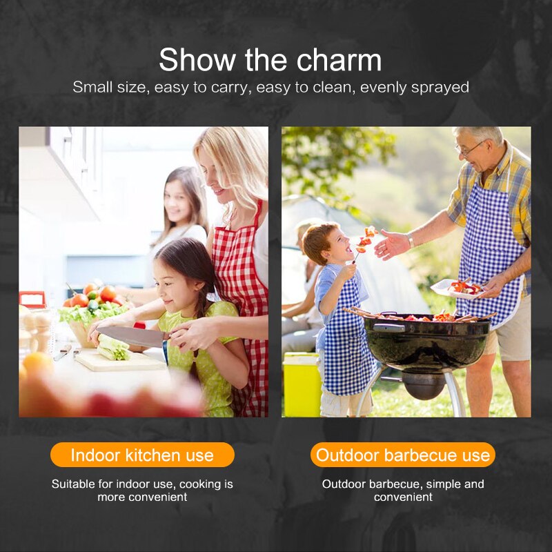 Stainless Steel Oil-Spray Bottle Kitchen Olive Oil Sprayer Olive Pump Spray Vinegar Bottle for BBQ Cooking 500ML