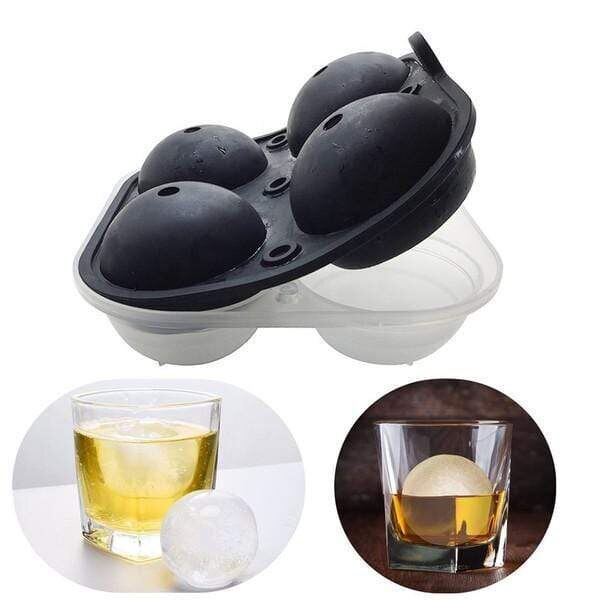 Big Ice Hockey Silicone Mold Ice Box Multifunctional 4-Cavity Silicone Ball Ice Cube Maker