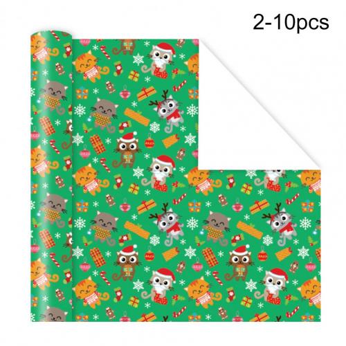 Portable 10Pcs Good Xmas Themed Candy Wrapping Paper 7 Styles Wrapping Paper Eco-friendly for Dorm: 2