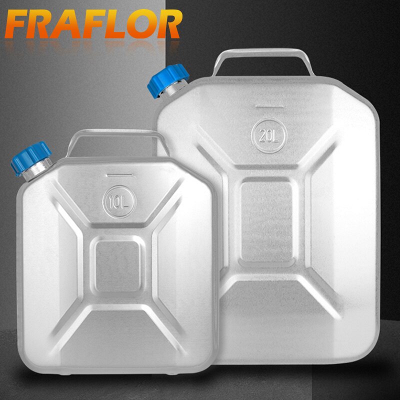 10L Litres Aluminum Alloy Oil Fuel Tank Gasoline Diesel Can Water Tank Petrol Jerrycan Container Auto Motorcycle Car Truck Tank