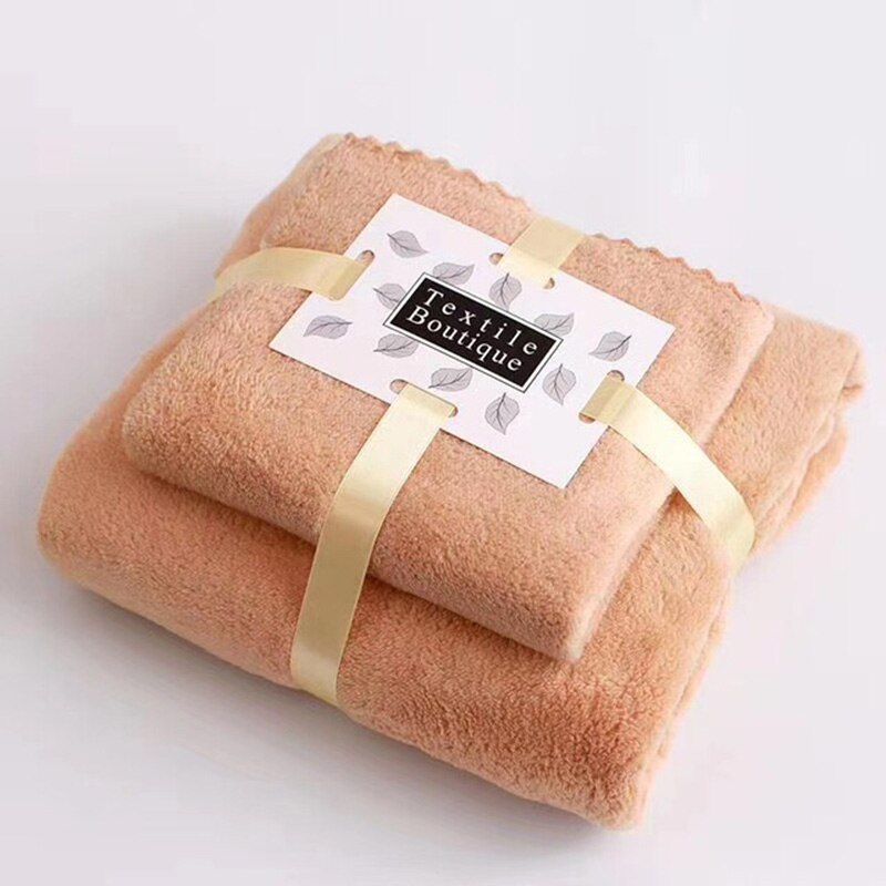Luxe Coral Fleece Badhanddoek Set Super Absorberende Sneldrogende Microfiber Handdoeken Voor Volwassen Strand Badstof Handdoeken Voor Badkamer 2 stuks
