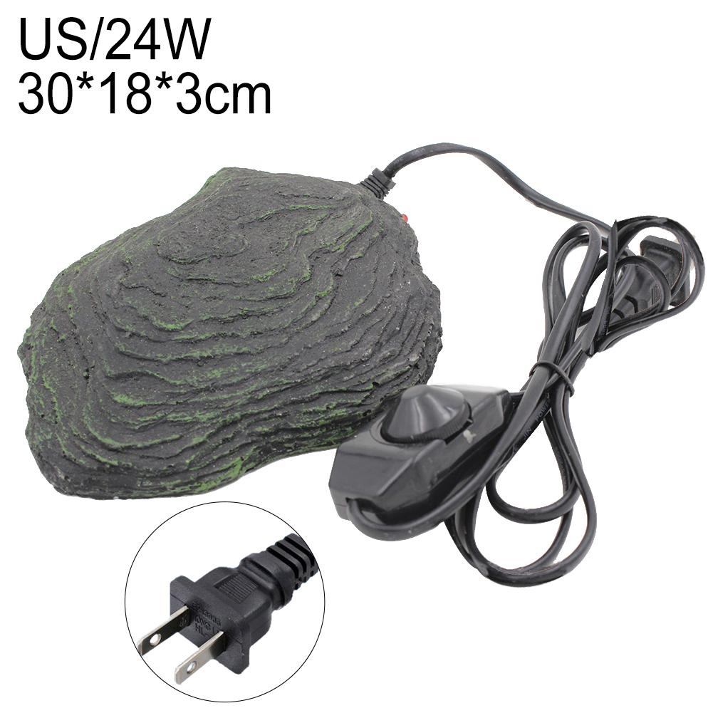 Reptile Pet Heating Stone Heat Wave Insulation Cave Hole Basin Branch Equipment Repticare Heater Rock Heatwave Stone: F