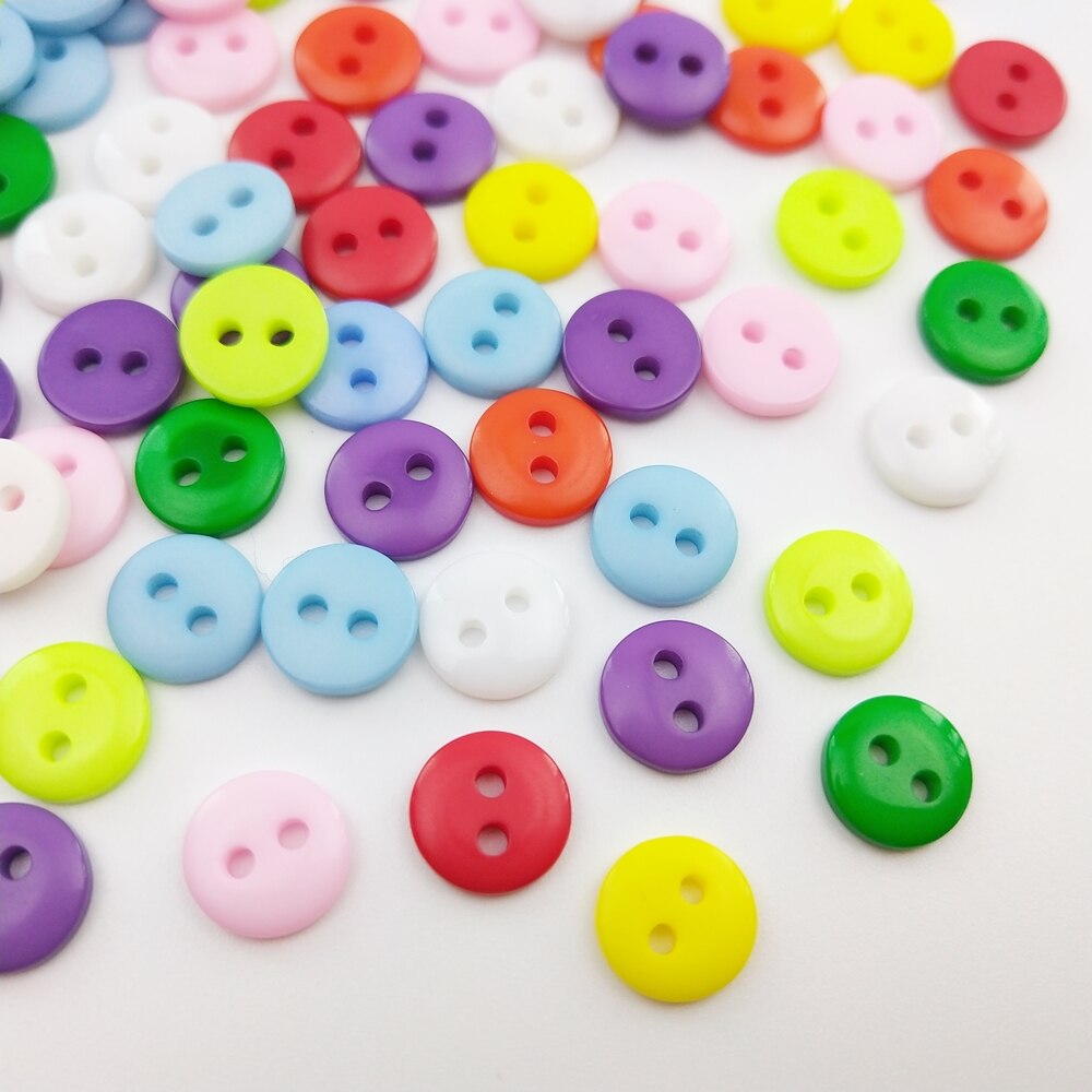 2 Holes Buttons Mix Color Plastic Button Handmade DIY Clothes Bags Coat Sewing Crafts Scrapbooking Accessories 6/9/11/13/15/20mm
