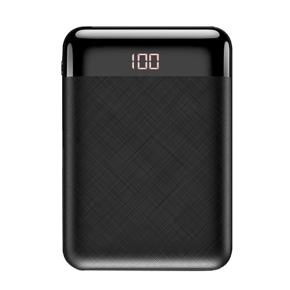 Nero Super-alta Capacità di 10000mAh 5V 2A 2 Porta Leggero Portatile Facile Da trasportare Compatto Veloce-di ricarica Banca di Potere