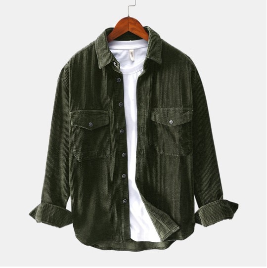Fløjlsskjorte herre laple efterår vinter toppe lange ærmer herre skjorter casual slim fit camisa hombre  d91101