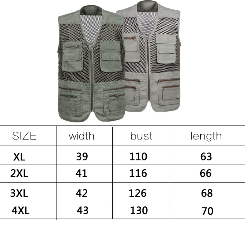 Fiskeveste udendørs fiskeveste hurtigtørrende multi lomme mesh jakker fotografering vandring åndbar vest fiskevest