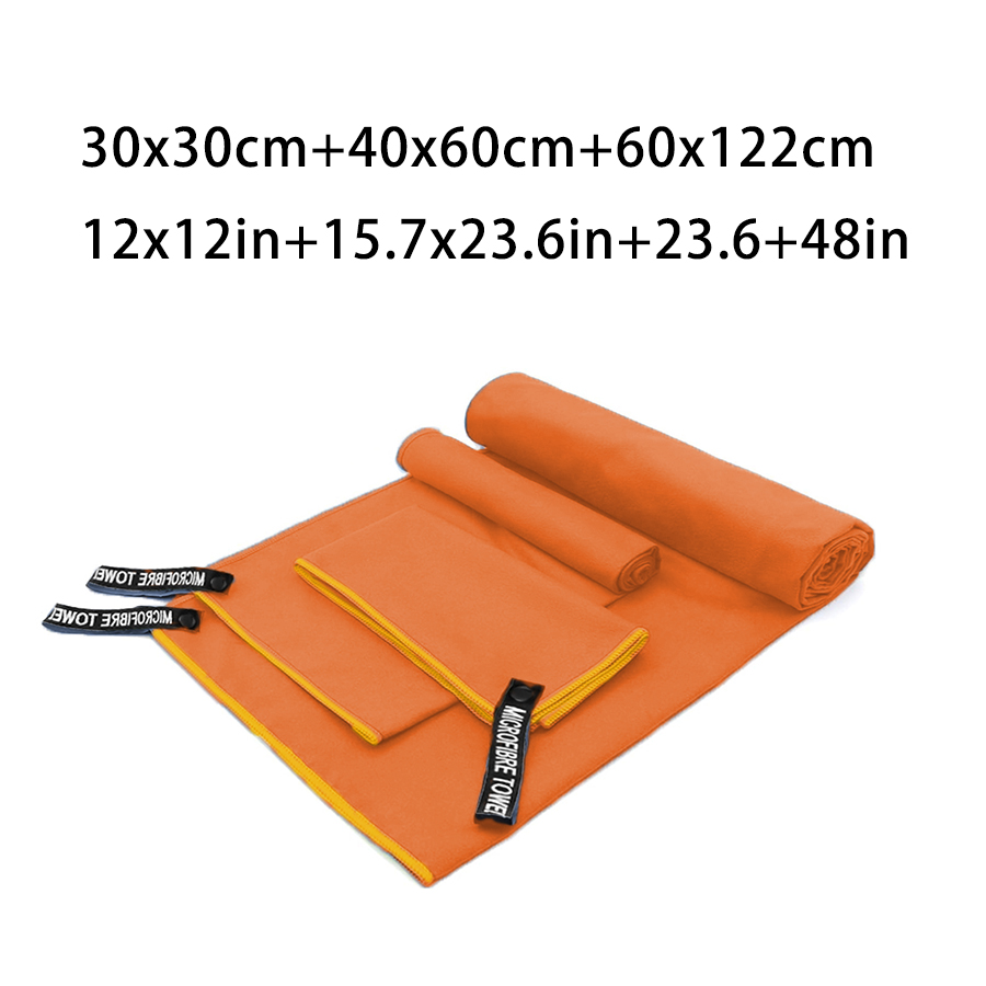 3- stuks microvezel sporthanddoeken, sneldrogend, absorberend, compact en lichtgewicht, ideaal voor op reis, strand, wandelen, de sportschool, het zwembad en kamperen.: Grijs