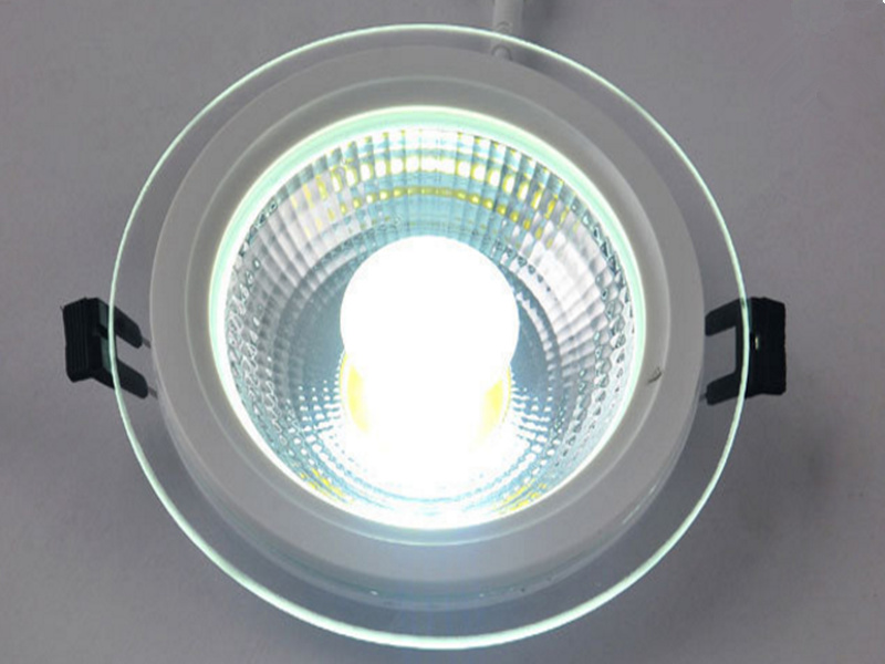 5w 10w 15w 25w led panel downlight rundt glass deksel lys høy lyse cob tak innfelte innendørs lamper  ac85-265v +  driver