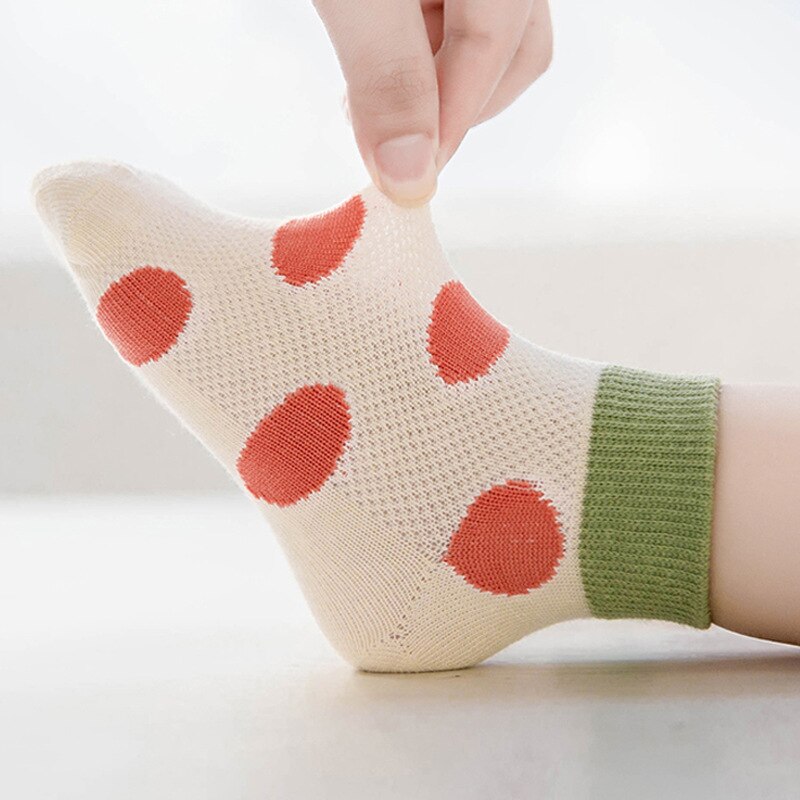 Kinder Socken Kind Jungen Und Mädchen Socken Frühjahr Und Sommer Neue Welle Punkt Streifen Atmungs Schiff Socken Günstige Sachen