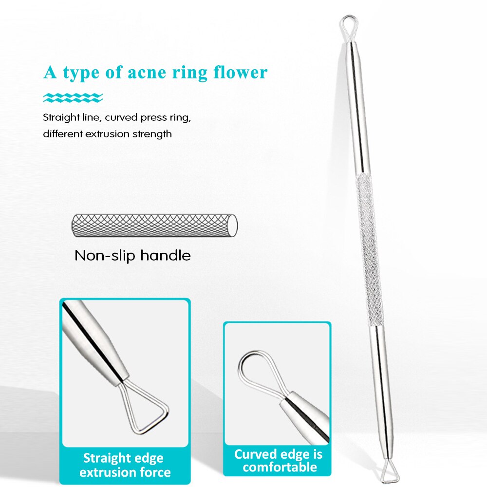 Blackhead Pimple Acne Remover Tool Spoon for Face Cleaning Skin Care Acne Tweezers Comedone Blemish Extractor Needle