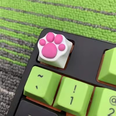 1 Set MX Switch Mechanical Keyboard Backlit Keycaps ESC WASD And Arrow Keys Metal Cat's Claw Key Cap: Khaki