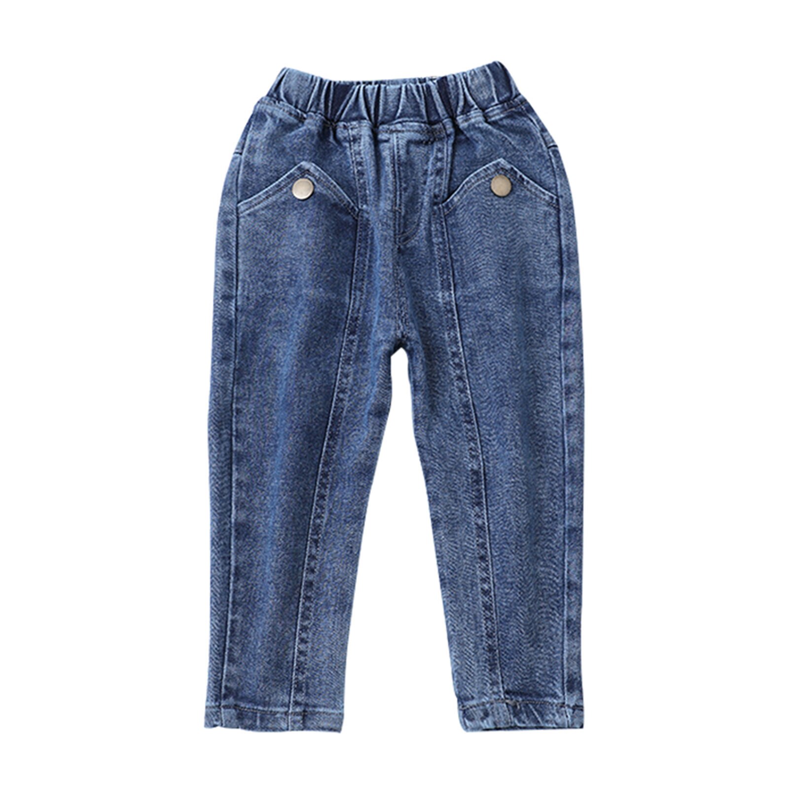 2021 0-5Y Fashion Toddler Baby Girl Pencil Pants pantaloni tinta unita tasca in Denim pantaloni pantaloni lunghi fondo