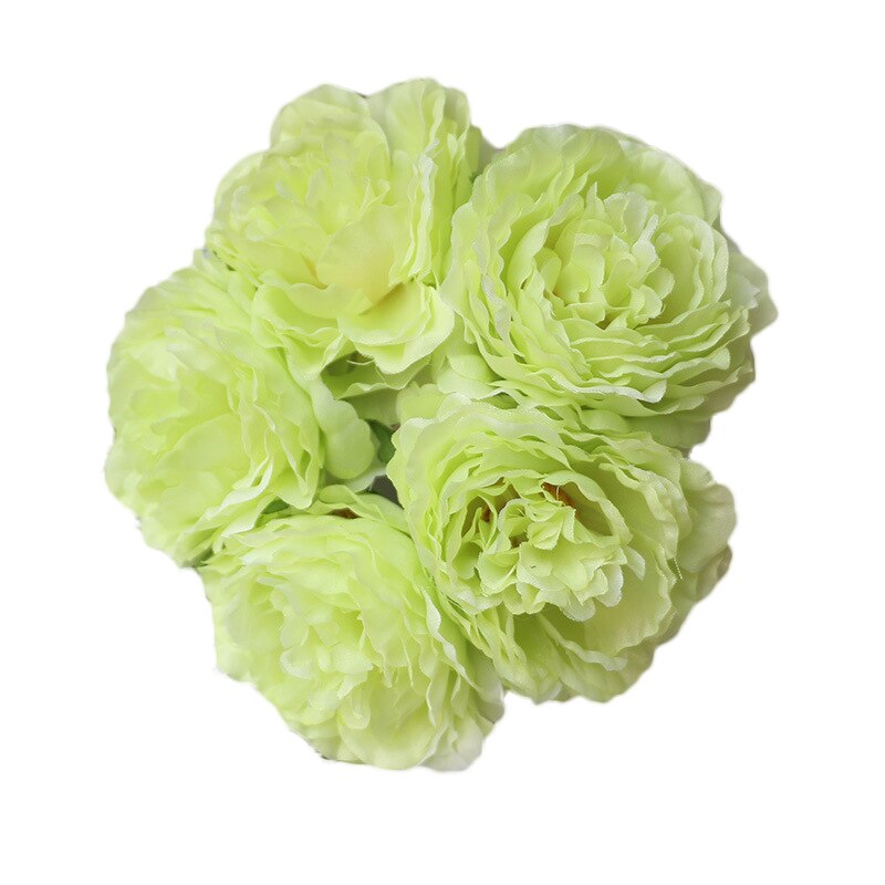 Lovegrace 1 buket 5 bryllupper kunstig pæon hortensia familie bryllupsfest fødselsdag blomsterdekoration: Grøn