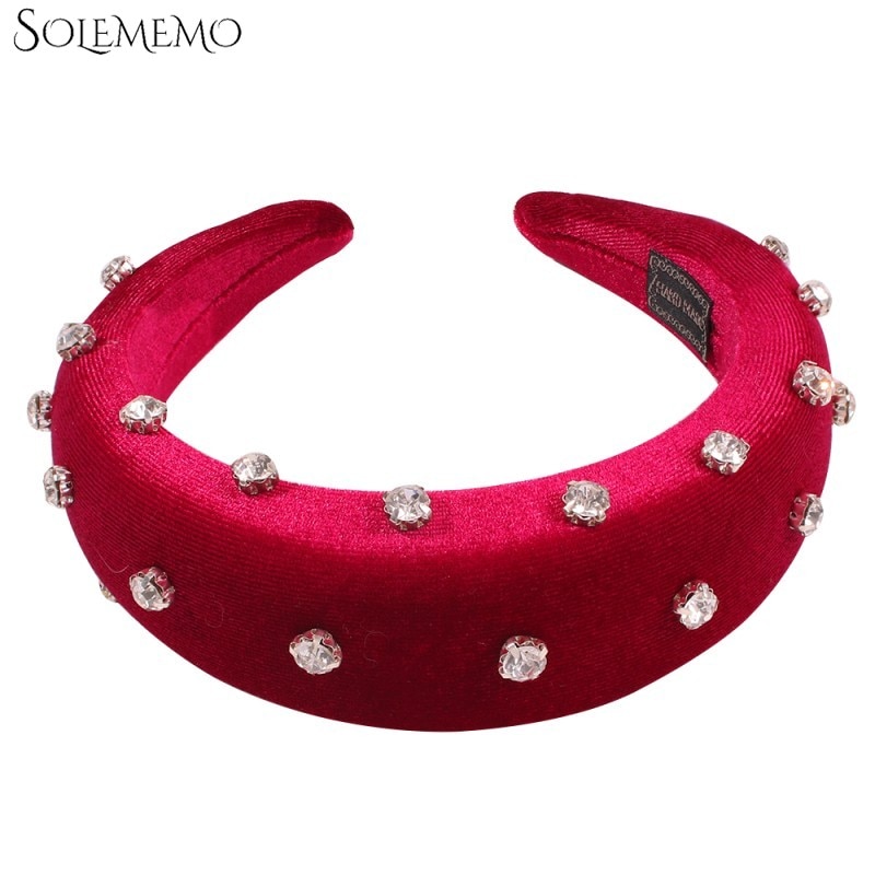 ¡Novedad de ! Diademas de perlas a la , diademas de aro de cristal para cabello hechas a mano de esponja acolchada, diademas para niñas, accesorios para el pelo de boda para mujeres