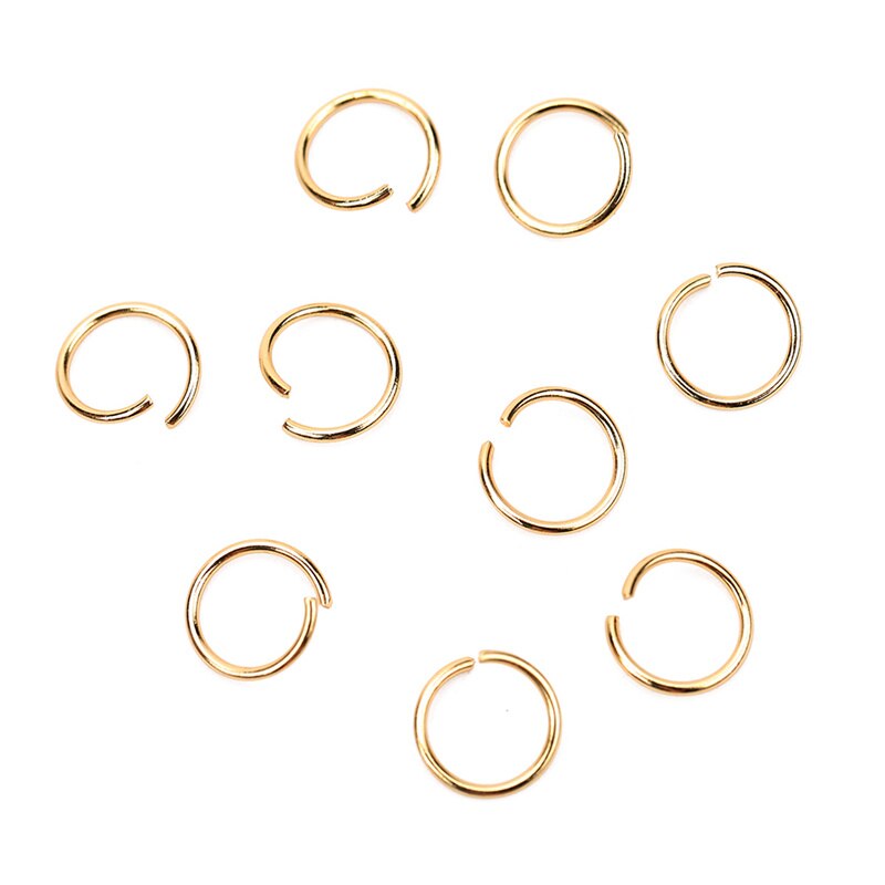 100pcs Golden Stainless Steel Open Jump Rings Bulk Dia 4 5 6 8mm Split Rings End Connectors For Diy Jewelry Making Accessories: gold / 8mm