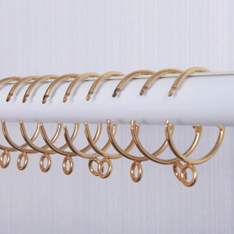 30 Pcs Openen Goud Gordijn Ringen Open En Close Metalen Roestvrij Draperie Loops Met Oogje Voor Haak Pins (1.5 inch)