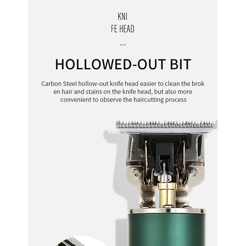 VGR V-186 Electric Hair Clipper Zero Blade Hair Trimmer For Pomade Hair Barber Hair Clippers Hair Carving Shaver