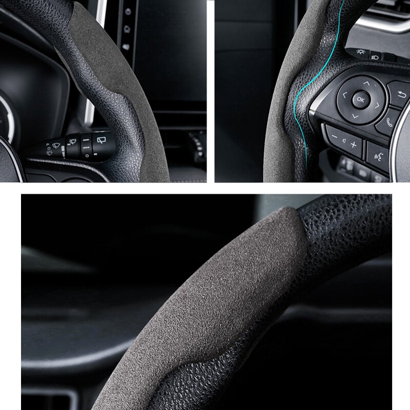 Voor Genesis GV80 G80 G70 G90 2022 Stuurwiel Universele Onderdelen Auto Stuurhoes Winter Suede Anti-Slip stuurwiel