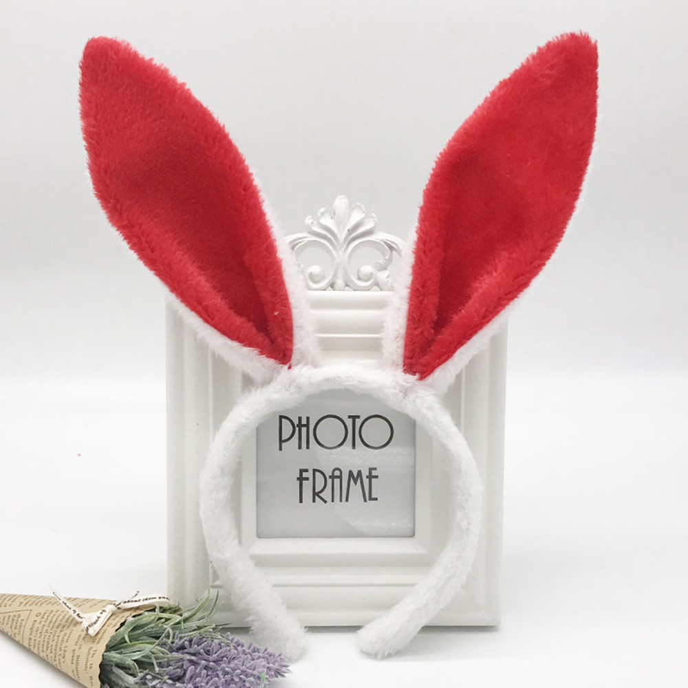 Diadema con Orejas de conejo de Pascua, aro para el pelo con Orejas de conejo de peluche, decoraciones para , diademas para adultos de Pascua, suministros para de Cosplay para niñas