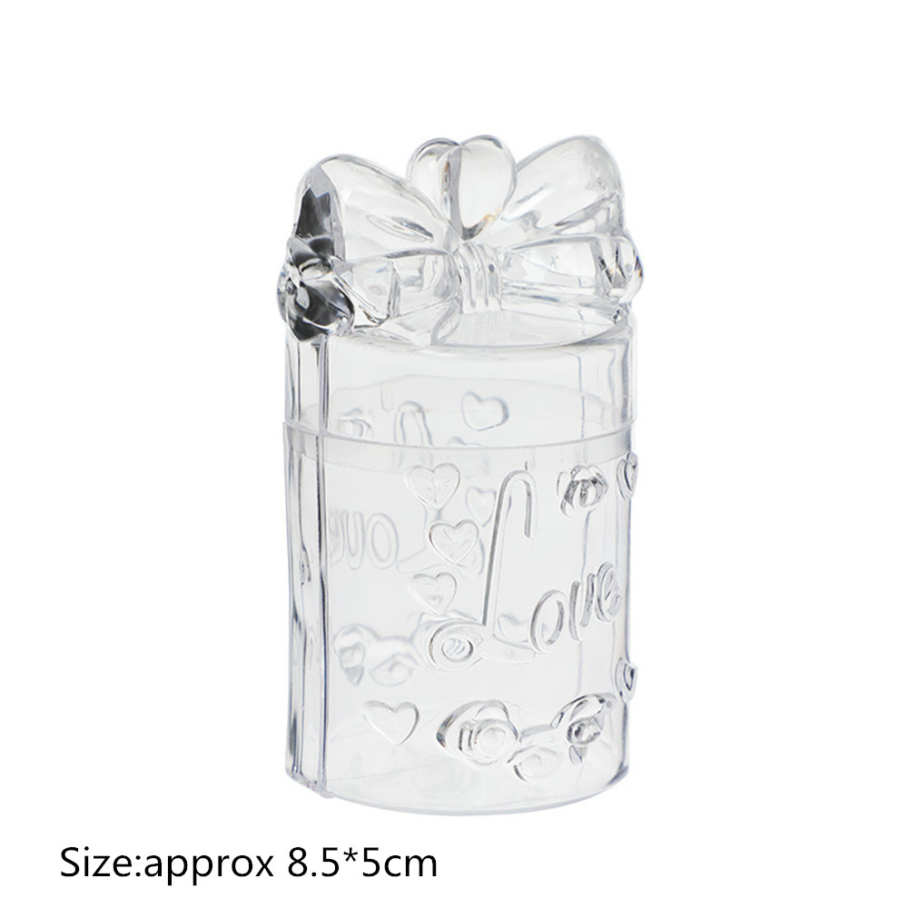 Dog Bone Shape Storage Box Transparent Candy Packaging Box Plastic Storage Jewelry Food Container Festival Box: 3- transparent