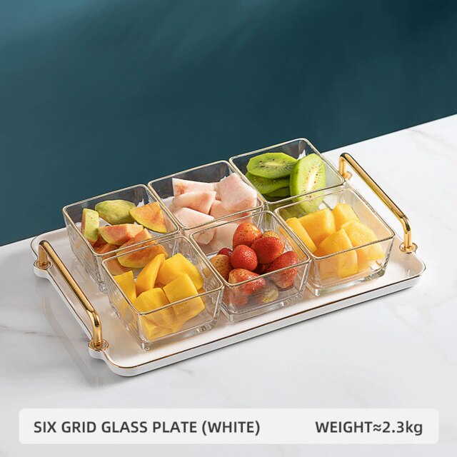 Osborn ljus lyx keramik torkad frukt godis tallrik servis mellanmål bricka servering tapas rätter nötter oliver: Whitesixgrid