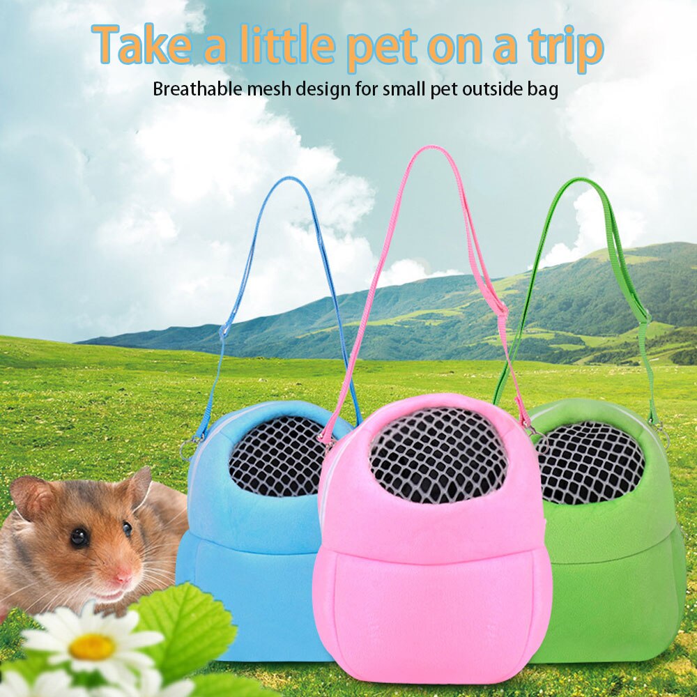 Portable Rabbit Carrier Cage Hamster Chinchilla Travel Bags Guinea Pig Carry Pouch Bag Breathable Small Pet Carry Cage Backpack