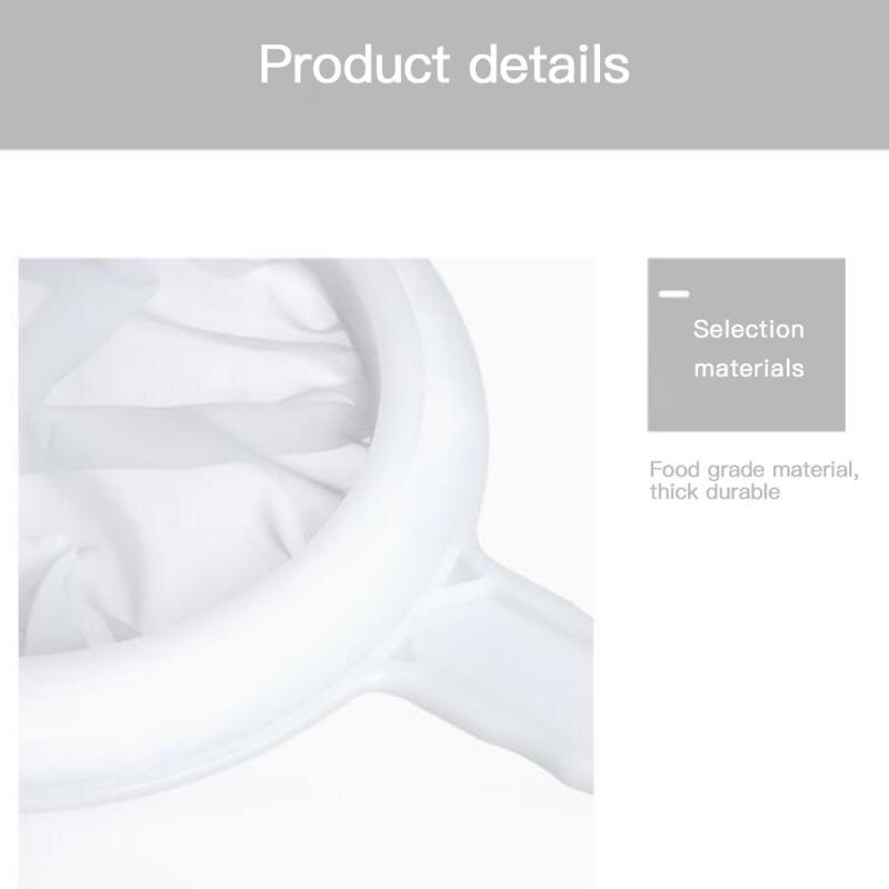 Reusable Nylon Handheld Colander Screen Mesh Coffee Milk Juice Soy Milk Tea Leaf Strainer Colander Kitchen Accessories