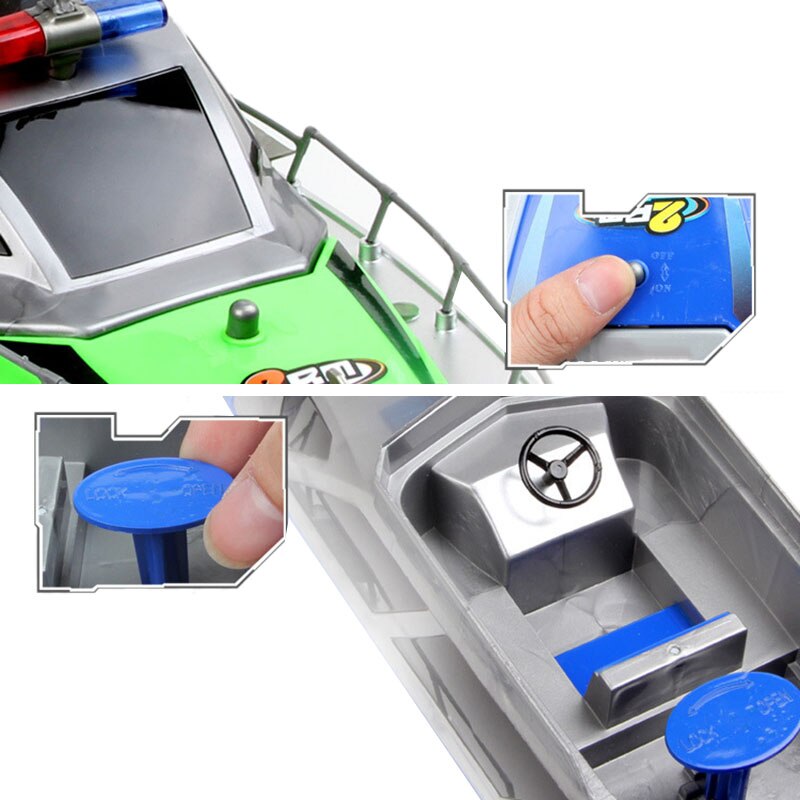 Polizei Fernbedienung Boot 1:20 Polizei Speed Boot Rc Boot Elektrische Volle Funktion Große 4-Kanal Patrol Boot Fernbedienung boot
