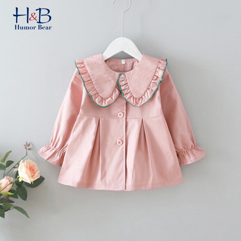 Humor Bear 2022 autunno bambini inverno manica manica bavero bavero cappotto capispalla giacca bambino bambino per 1-5 anni