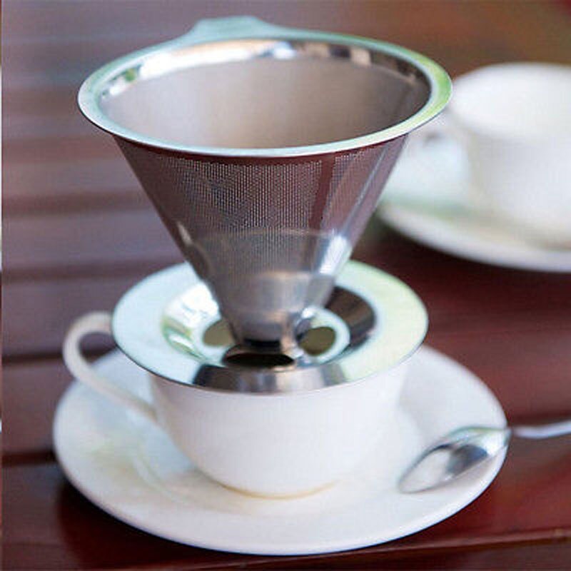 Druppelaar Mesh Filter Cup 1Pc Roestvrij Staal Giet Over Koffie Druppelaar Dubbellaags Mesh Filter Cup Stand Thuiskantoor Gebruik Druppelaar Mesh Filter Cup 1Pc Roestvrij Staal Giet Over Koffie Druppelaar Dubbellaags Mesh Filter Cup Stand Thuiskantoor Gebruik
