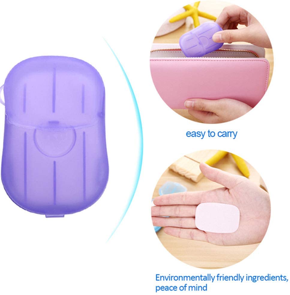 10 sets of portable disposable soap paper, travel hand wash toilet paper
