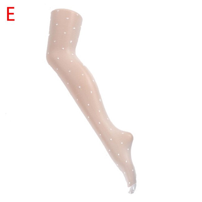 Vrouwen Panty Klassieke Kleine Polka Dot Zijden Kousen Dunne Dames Vintage Faux Tattoo Kousen Panty Vrouwelijke Kousen: E