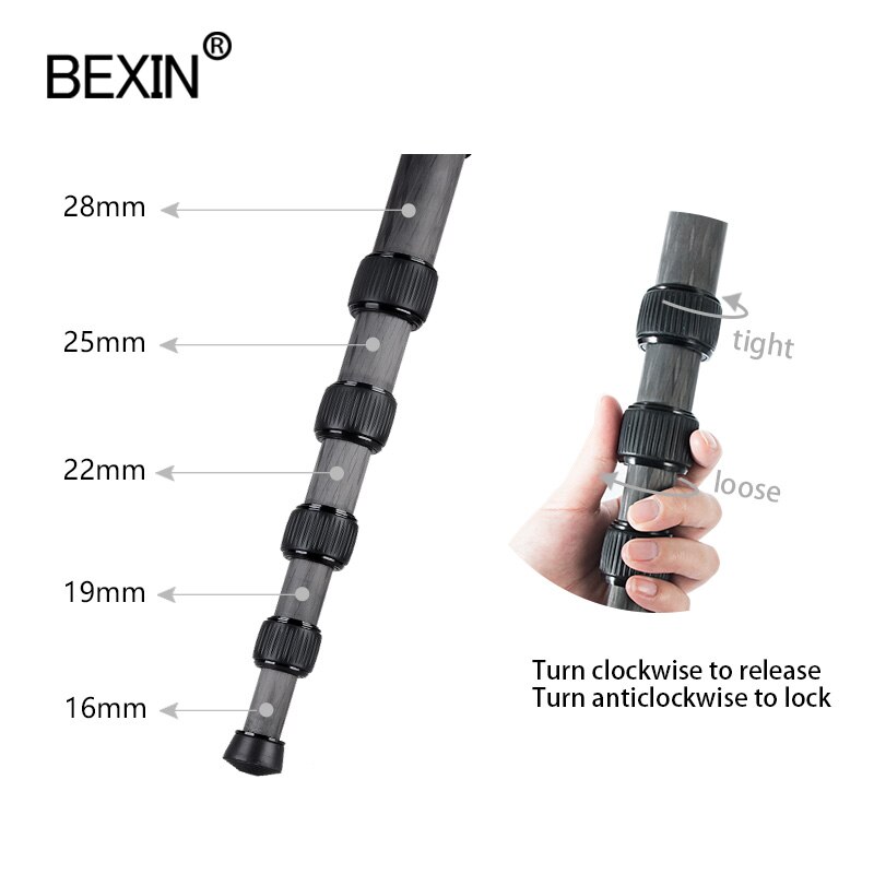 BEXIN Carbon Fiber Monopod Camera Stand Monopod for shooting DSLR cameras