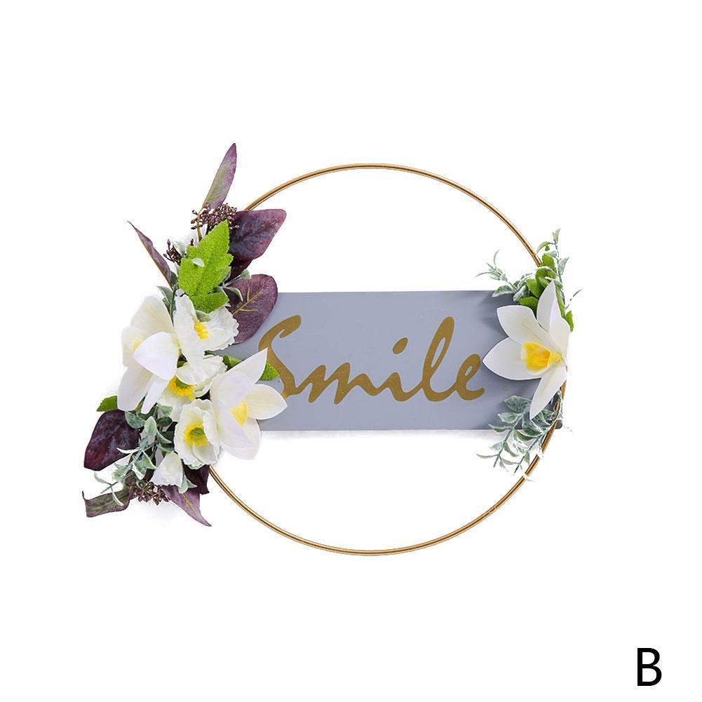 Garland Wall Decoration Indoor Welcome Card Garland pendant Decoration Decoration Metal Home Z9J7: B