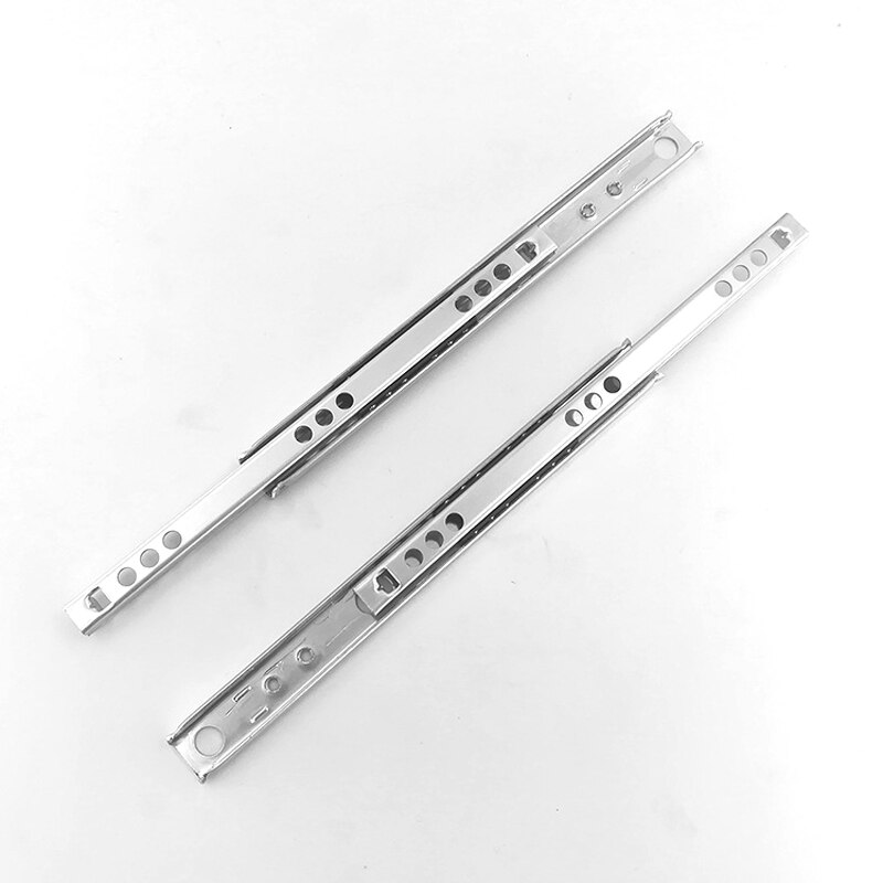 Runner Ball Bearing Drawer Cabinet Runner Guides Groove Slide Rail Steel DIY 1 Pair Guide Drawer Steel
