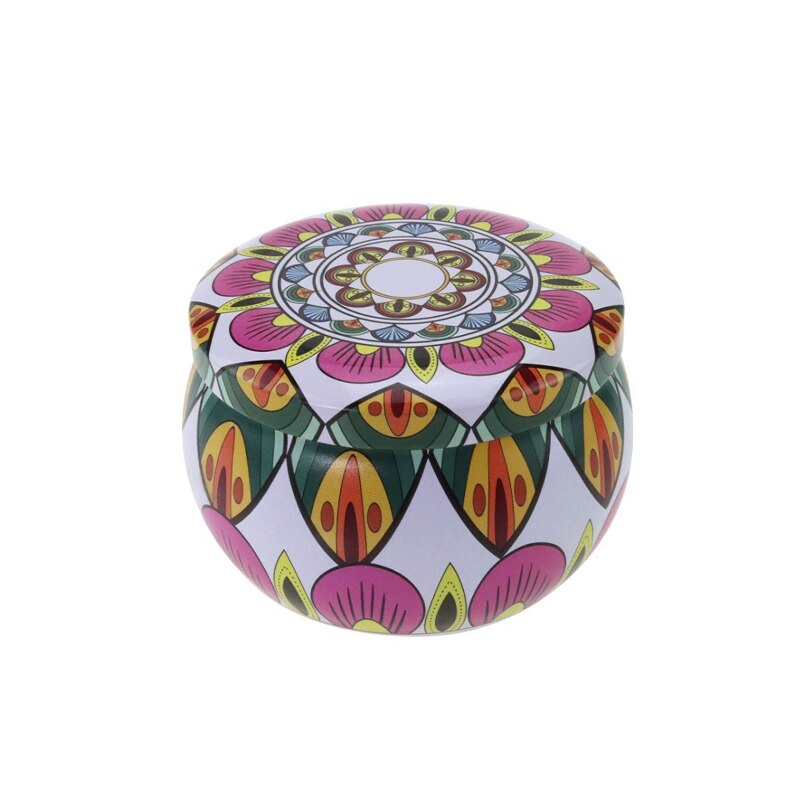 10 stuks mini blikken doosjes voor kaarsen, balsem, ronde lege potten voor sieraden, cosmetica, make-upcrème, haarwax, doosje: Stijl -17