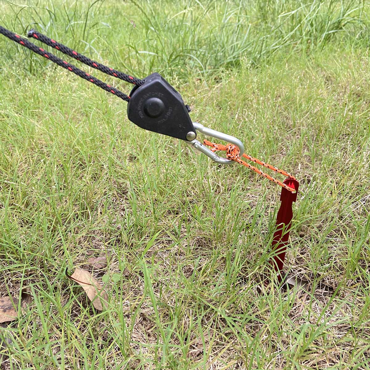 4mm campingtelt festetaustrammere festetau trinse skrallehengere markise taukrok baldakinspenne taustrammingsverktøy