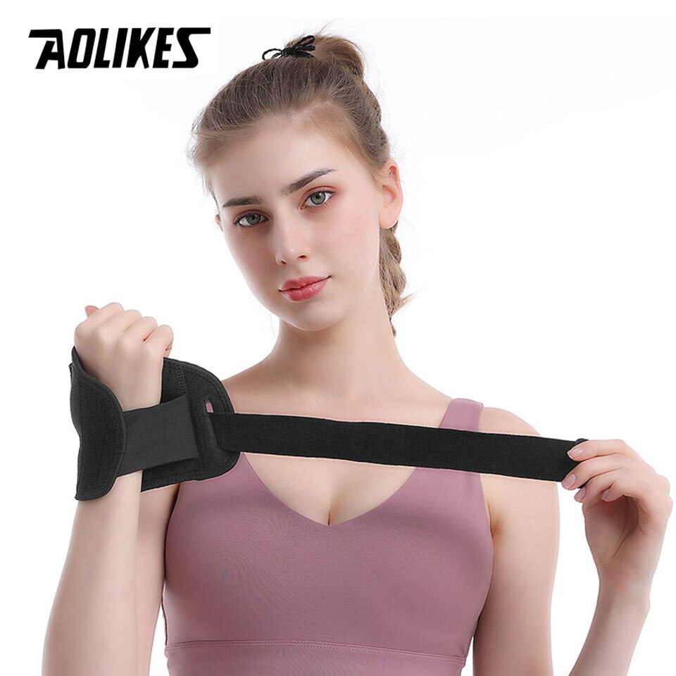 AOLIKES-muñequera de apoyo para el antebrazo, muñequera para levantamiento de pesas, envolturas de entrenamiento para gimnasio, 1 unidad