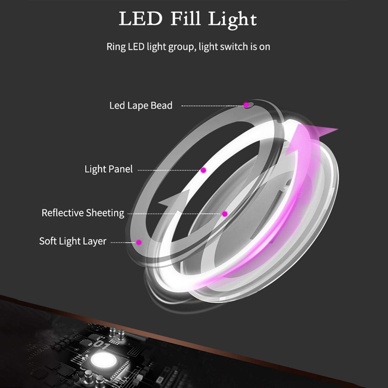 3 colores iluminados 10 x lupa espejo de maquillaje espejo LED de tocador Flexible LED espejo con luz pared VIP espejos aumento