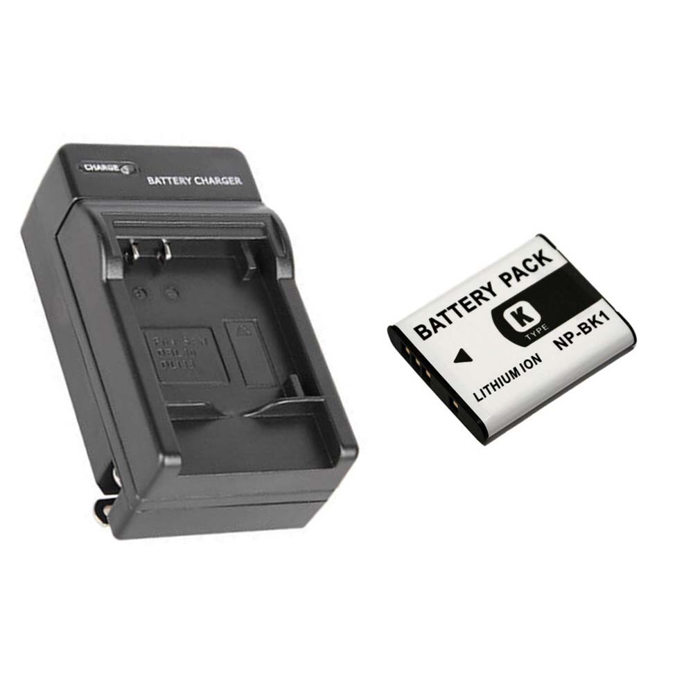 Battery pack + charger for sony NP-BK1 NP BK1 DSC W190 S750 S780 S950 S980 W370 W180 DSC-W190 S750 DSC-S780 DSC-S950 DSC-S980