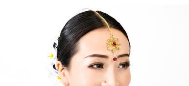 Intia pakistan tyttö tanssi lisävaruste nainen tanssiesitys kulmakarvat lisävaruste ampua päähineet lady headdress: M