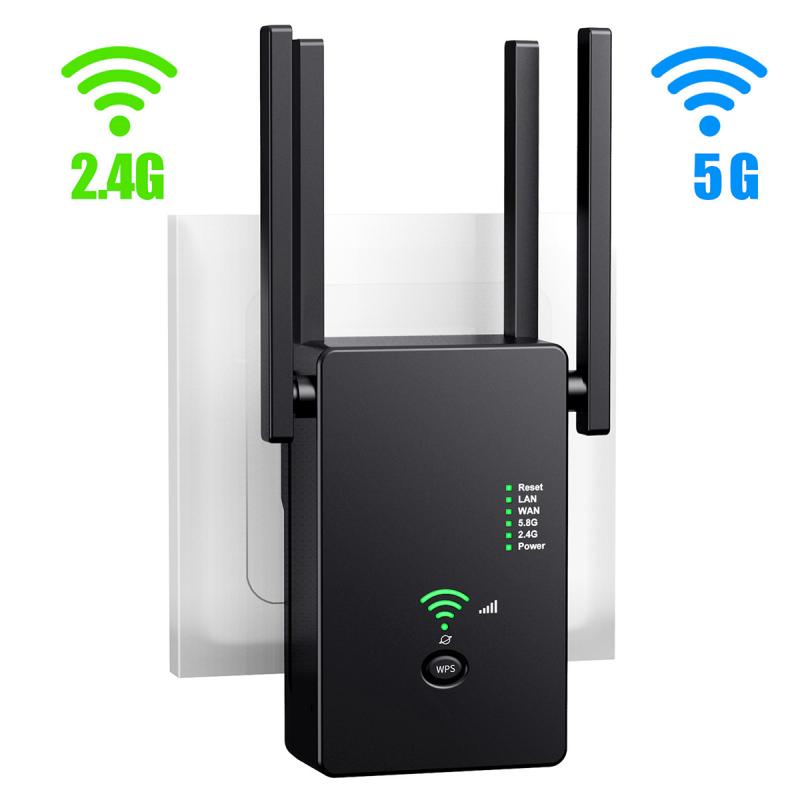 5Ghz WiFi Repeater Wireless Wifi Extender 1200Mbps Wi-Fi Amplifier 802.11N Long Range Wi fi Signal Booster 2.4G Wifi Repiter