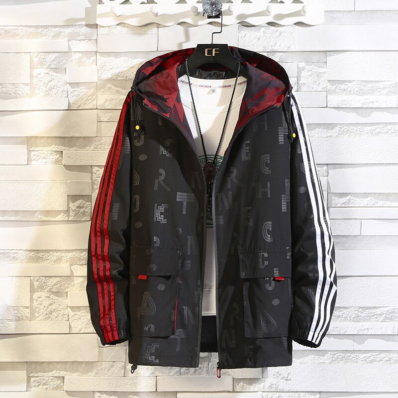 Plus size 10xl 9xl 8xl 7xl forår efterår herretøj afslappet løst streetwear bomber sort jakke